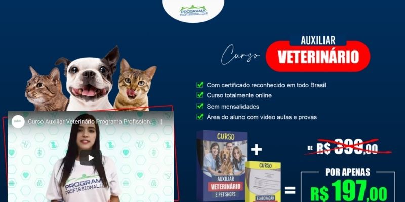 Curso de Auxiliar Veterinário - Programa Profissionalizar