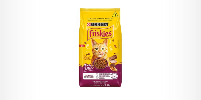 Ração Gatos Castrados Mix de Carne -  Purina Friskies